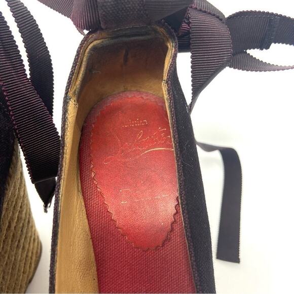 Christian Louboutin Espadrille Wedges – Ribbon Ankle Tie, EU 37 - Picture 3 of 9